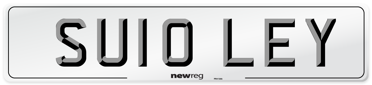 SU10 LEY Number Plate from New Reg